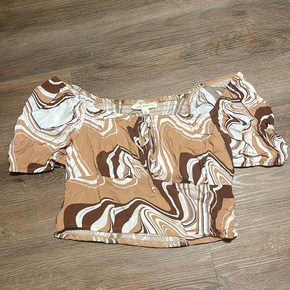 Pacsun Brown Swirled Top